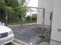東京都武蔵野市のカーポートの組み立て工事